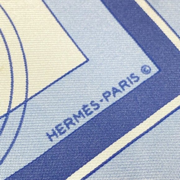 Auth HERMES Callet 40 - Light Blue Blue Multi Scarf - Picture 2 of 3